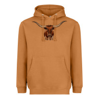 Meerkat texas longhorn illustration Heavyweight Hoodie - CowhideDigitalArt