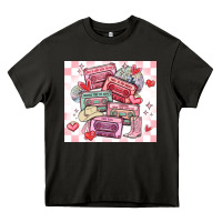 Asphalt valentine's day cassette tapes Heavy Core Tee - MaliasSmallBusiness