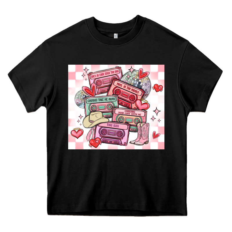 Valentine's Day Cassette Tapes Heavy Core Tee by MaliasSmallBusiness | Teevron
