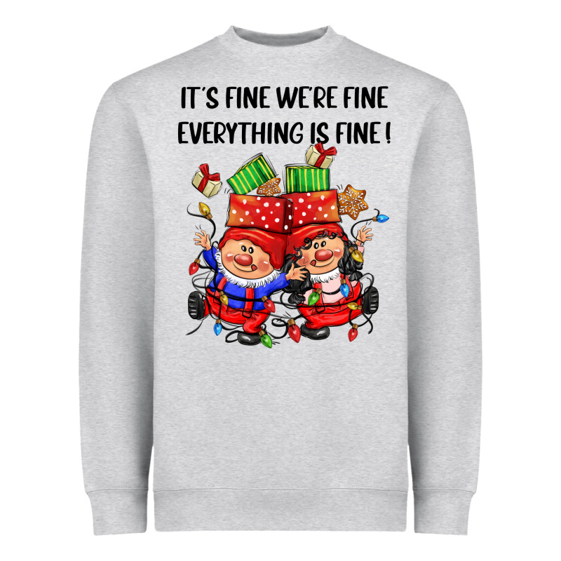 Its Fine Were Fine Everything Is Fine Heavyweight Sweatshirt by CowGirlArtShop | Teevron
