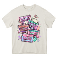 Cream easter cassette tapes Heavy Core Tee - MaliasSmallBusiness