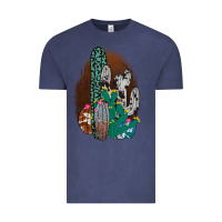 Vintage Denim Western Cowhide Cactus Vintage Tee - Bettercallsaul