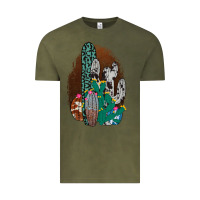 Vintage Olive Western Cowhide Cactus Vintage Tee - Bettercallsaul