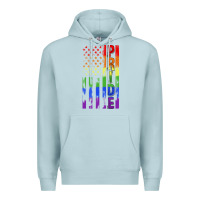 Blue Mist lgbtq pride american flag Premium Hoodie - FaDigitalArtStudio