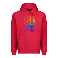 Cardinal lgbtq pride american flag Premium Hoodie - FaDigitalArtStudio