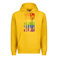 Lemon lgbtq pride american flag Premium Hoodie - FaDigitalArtStudio