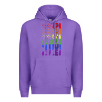 Purple lgbtq pride american flag Premium Hoodie - FaDigitalArtStudio