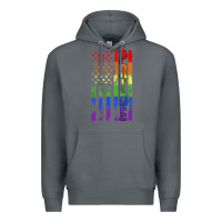 Rock lgbtq pride american flag Premium Hoodie - FaDigitalArtStudio