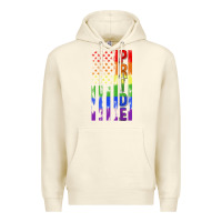 Sandshell lgbtq pride american flag Premium Hoodie - FaDigitalArtStudio