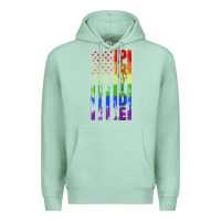 Seafoam lgbtq pride american flag Premium Hoodie - FaDigitalArtStudio