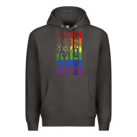 Smoke lgbtq pride american flag Premium Hoodie - FaDigitalArtStudio