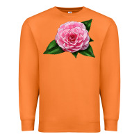 Carrot Camellia Flower Premium Sweatshirt - LillyAllenDesigns
