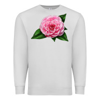 Dove Grey Camellia Flower Premium Sweatshirt - LillyAllenDesigns