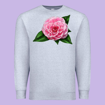 Camellia Flower Premium Sweatshirt Designed By Lillyallendesigns