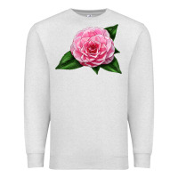 Oatmeal Heather Camellia Flower Premium Sweatshirt - LillyAllenDesigns