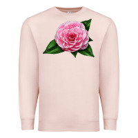 Pale Pink Camellia Flower Premium Sweatshirt - LillyAllenDesigns
