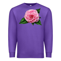 Purple Camellia Flower Premium Sweatshirt - LillyAllenDesigns