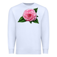 White Camellia Flower Premium Sweatshirt - LillyAllenDesigns