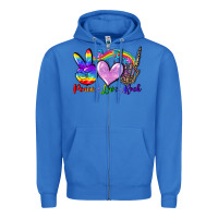 True Royal Peace love rock Zipper Hoodie - FaDigitalArtStudio