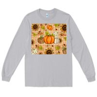 Moon Dust Fall Pumpkins and Sunflowers with Leopard Long Sleeve Tee - texasbilliewilder