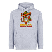 Heather Grey sombrero skull heritage Heavyweight Hoodie - BundleAndBundleShop