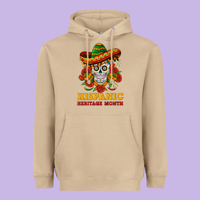 Sombrero Skull Heritage Heavyweight Hoodie Designed By Bundleandbundleshop