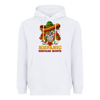 White sombrero skull heritage Heavyweight Hoodie - BundleAndBundleShop