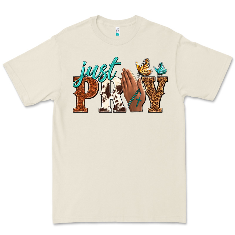 Just Pray Premium Tee by NancyCooperArtShop | Teevron