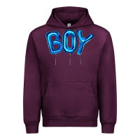 Mauve Wine Balloon Boy Urban Hoodie - Artiststas