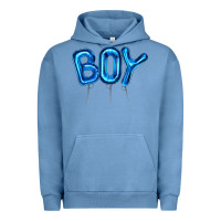 Pigment Pebble Blue Balloon Boy Urban Hoodie - Artiststas