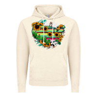 Vintage Artic America Map Sunflower Cactus Serape Vintage Hoodie - RanaPortraitStore