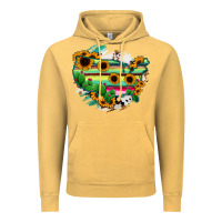 Vintage Mustard America Map Sunflower Cactus Serape Vintage Hoodie - RanaPortraitStore