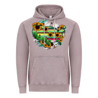 Vintage Zinc America Map Sunflower Cactus Serape Vintage Hoodie - RanaPortraitStore
