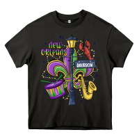 Asphalt new orleans mardi gras streets Heavy Core Tee - MaliasSmallBusiness