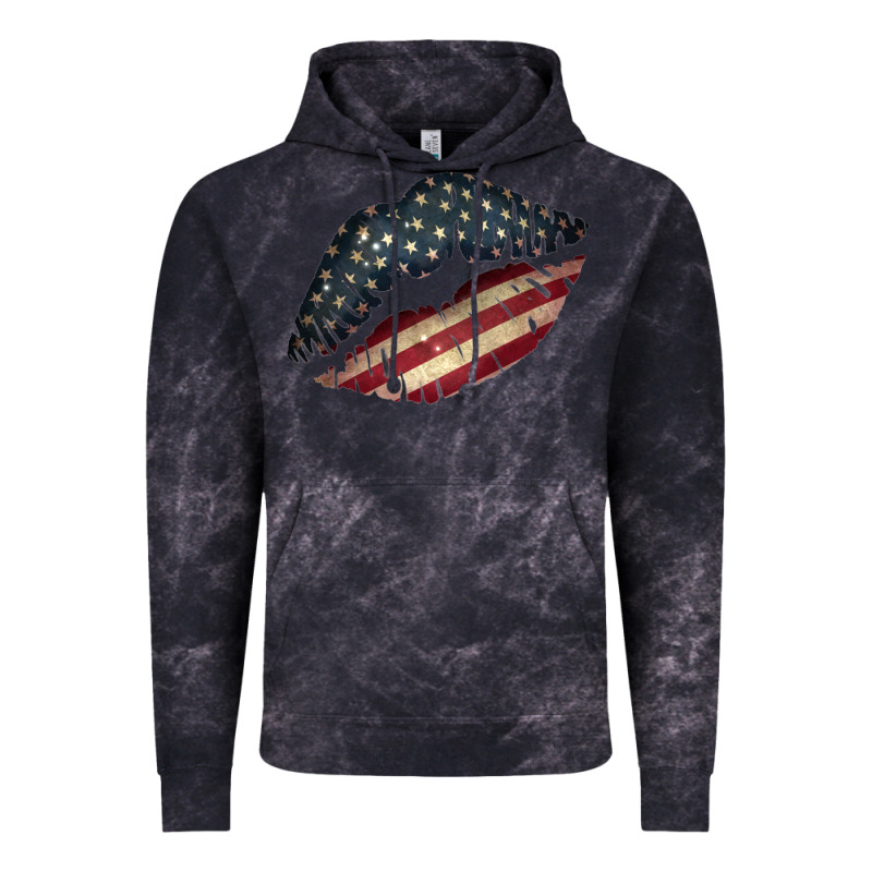 Vintage American Flag Lips Vintage Hoodie by Bettercallsaul | Teevron