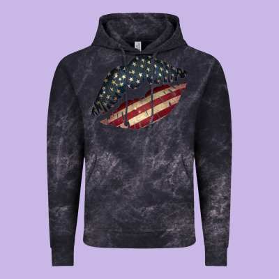 Vintage American Flag Lips Vintage Hoodie Designed By Bettercallsaul