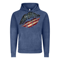 Vintage Denim Vintage American Flag Lips Vintage Hoodie - Bettercallsaul