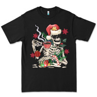 Black skeleton santa Premium Tee - MaliasSmallBusiness