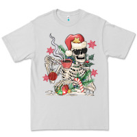 Dove Grey skeleton santa Premium Tee - MaliasSmallBusiness