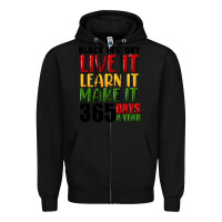 Black black history live it Zipper Hoodie - FaDigitalArtStudio
