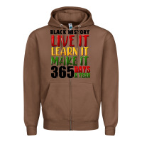 Chestnut black history live it Zipper Hoodie - FaDigitalArtStudio