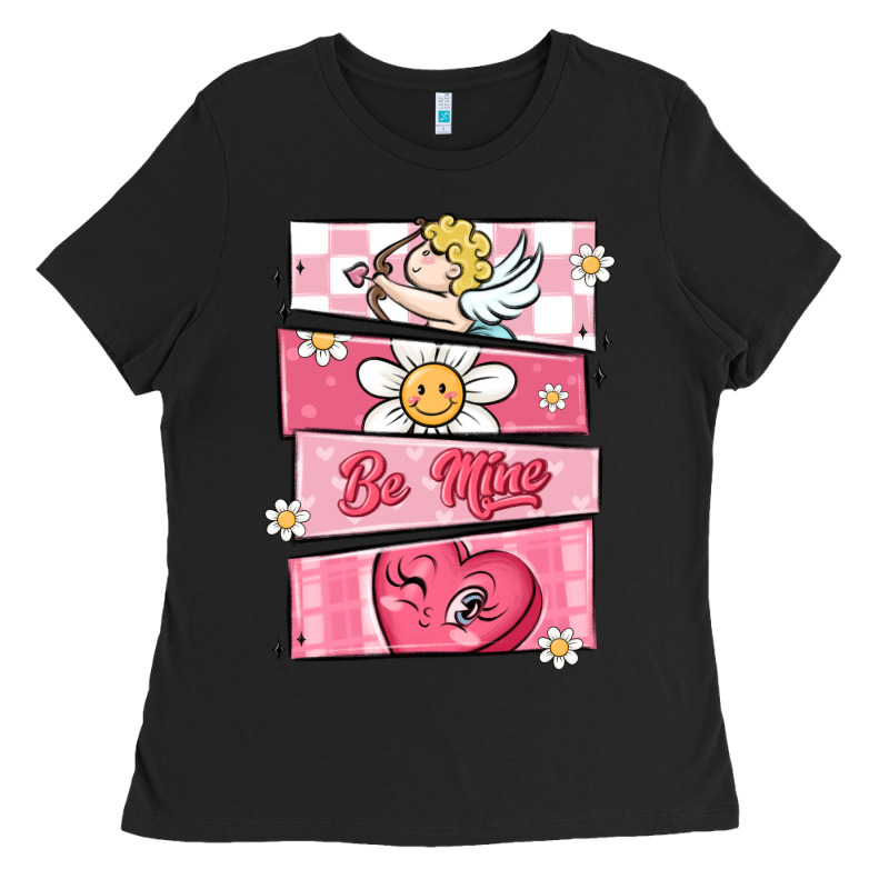 Trendy Valentines Day Retro Characters Ladies Tee by MaliasSmallBusiness | Teevron