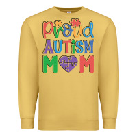 Antique Gold Proud Autism Mom Premium Sweatshirt - CowhideDigitalArt