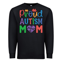 Black Proud Autism Mom Premium Sweatshirt - CowhideDigitalArt