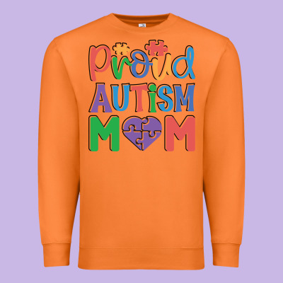 Proud Autism Mom Premium Sweatshirt Designed By Cowhidedigitalart