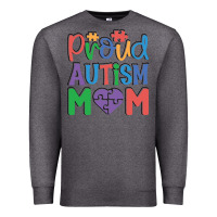 Charcoal Heather Proud Autism Mom Premium Sweatshirt - CowhideDigitalArt