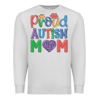 Dove Grey Proud Autism Mom Premium Sweatshirt - CowhideDigitalArt