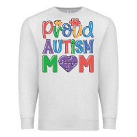 Oatmeal Heather Proud Autism Mom Premium Sweatshirt - CowhideDigitalArt