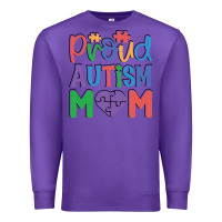Purple Proud Autism Mom Premium Sweatshirt - CowhideDigitalArt