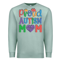 Seafoam Proud Autism Mom Premium Sweatshirt - CowhideDigitalArt